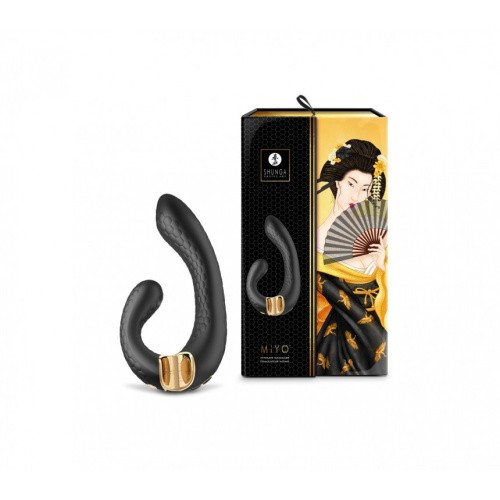 Shunga - Miyo Intimate Massager - Вибратор, 18.5х3.8 см (чёрный)